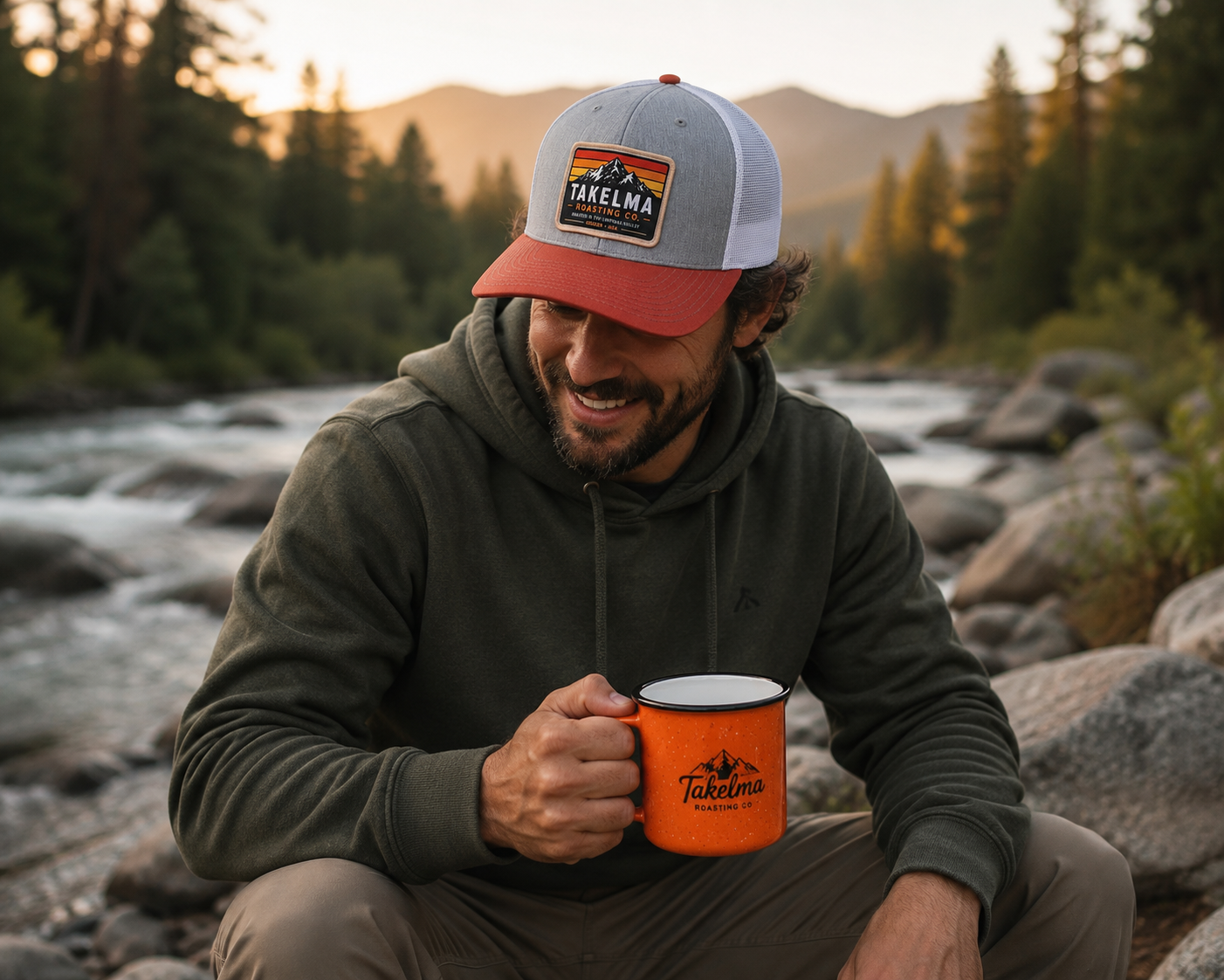 Trucker Hat Sunset Patch